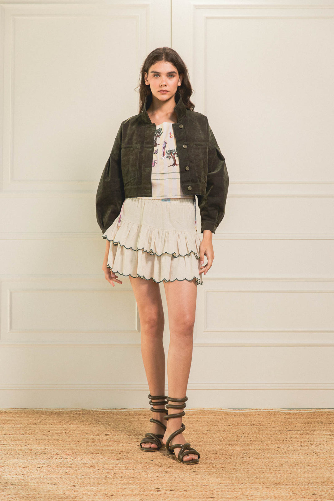 Chaqueta Balloon Velvet Military
