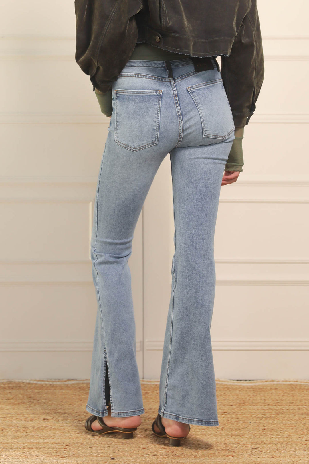 Jean Leia Velvet Military